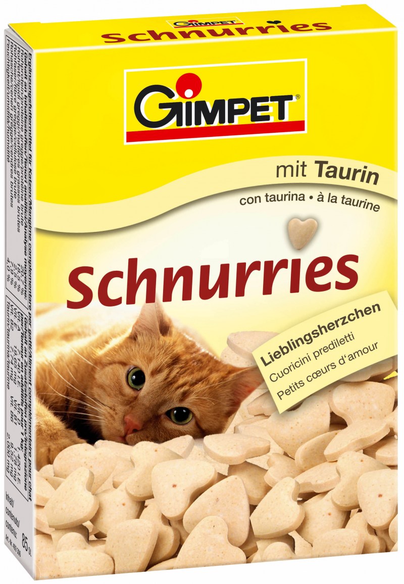 GIMCAT витамины для кошек сердечки с курицей и таурином 420 г
