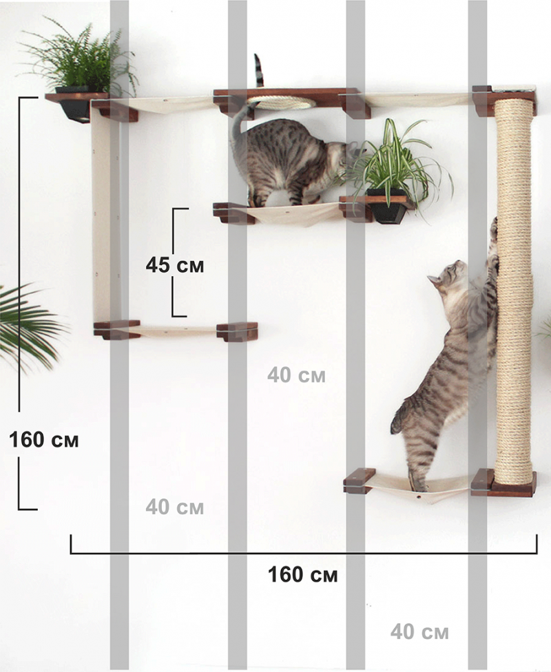 Деревянный домик для кота
