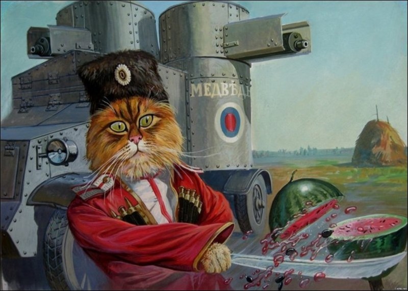 Художник Александр Завалий коты