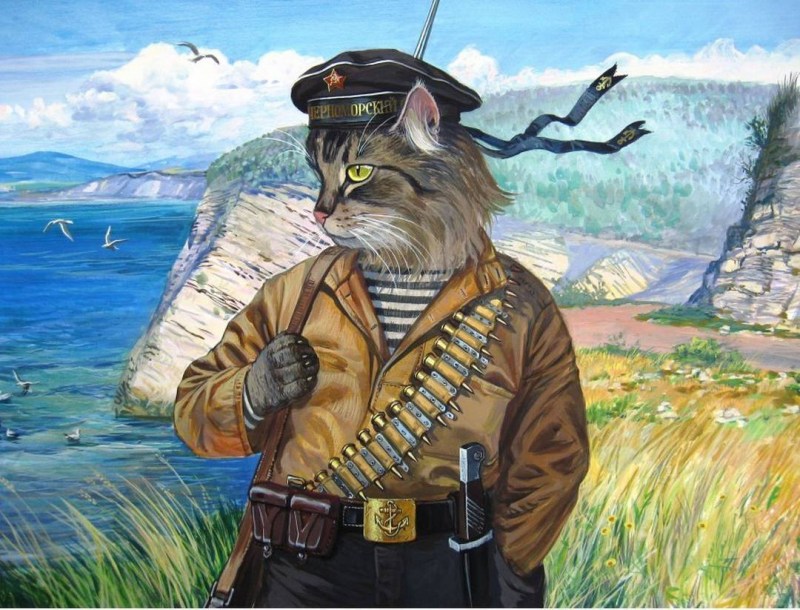 Художник Александр Завалий коты