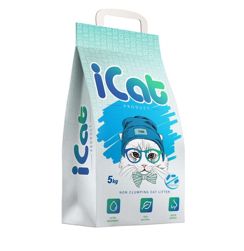 Наполнитель icat впитывающий антибактериальный 5 кг