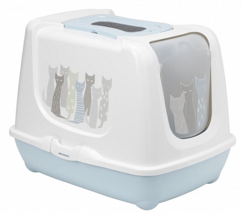 Moderna - туалет-домик trendy Cat с угольным фильтром и совком, 57х45х43, Люкс