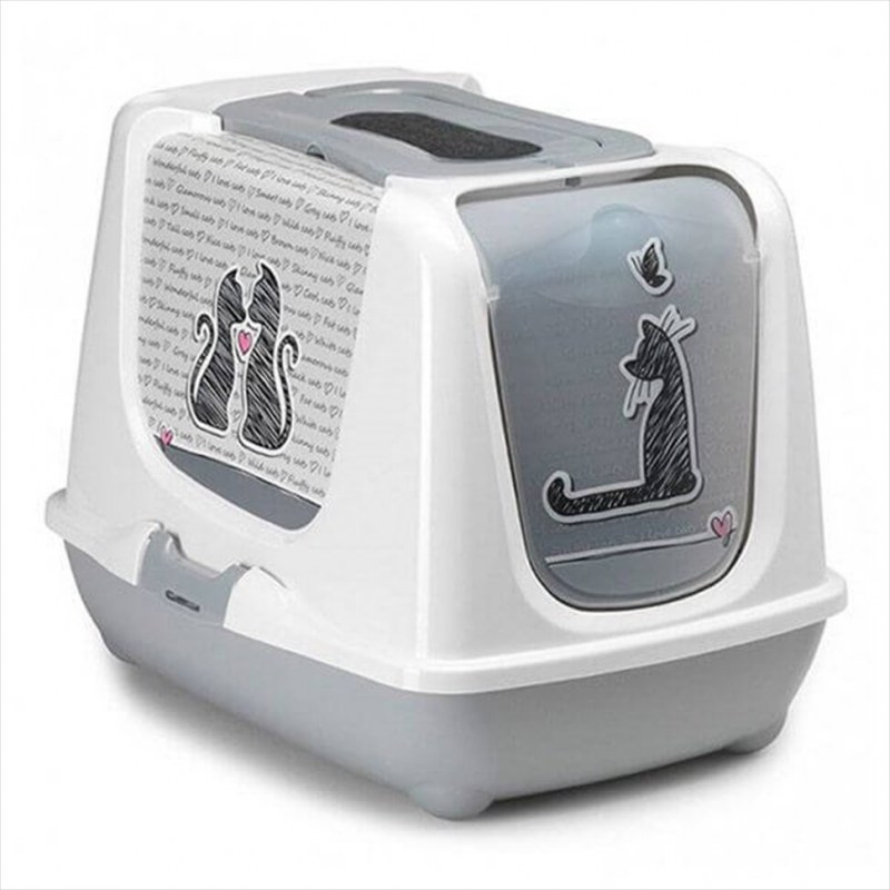 Bama Pet био-туалет для кошек prive' 42х50,5х39,6h см, белый