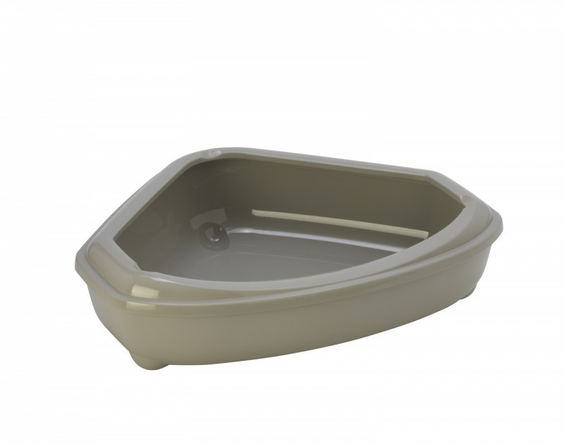 Moderna туалет-лоток угловой с рамкой Corner+Rim, 55х45х13