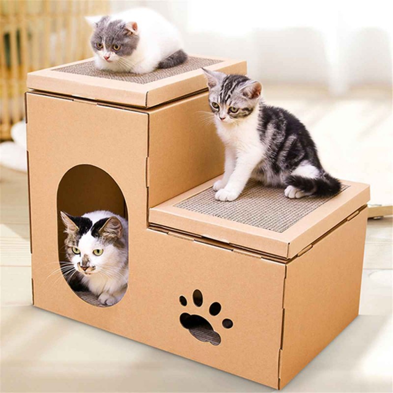 Домик для котёнка из коробки