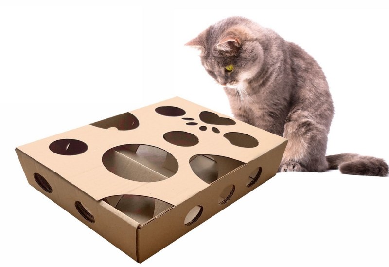 Кошачий домик из коробок