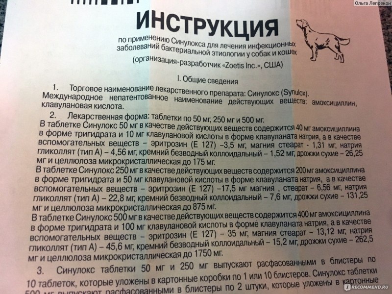 Синулокс 750