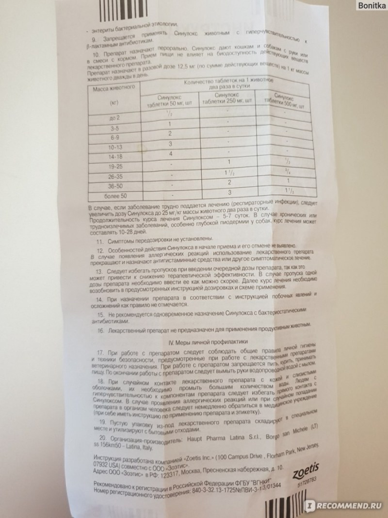 Синулокс RTU