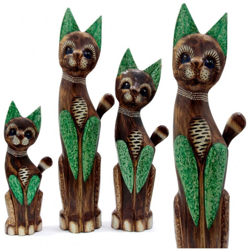Кошка оберег из дерева