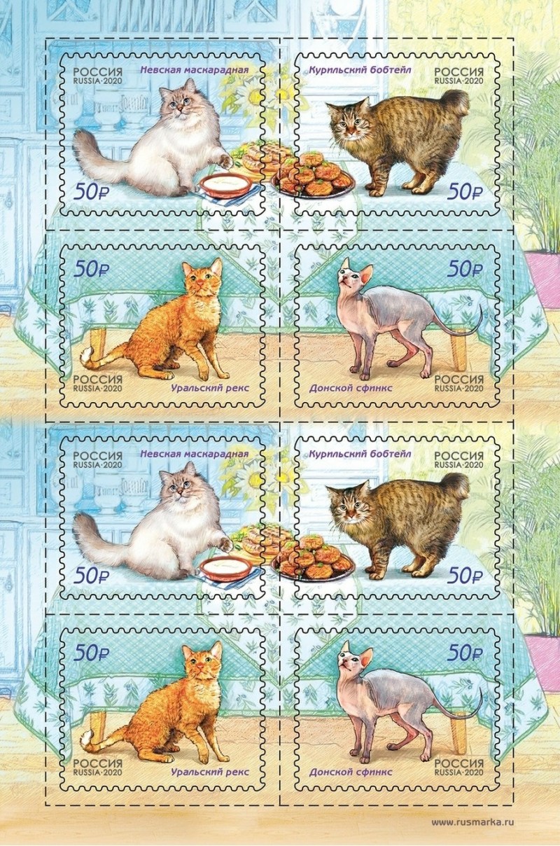 Почтовые марки кошки