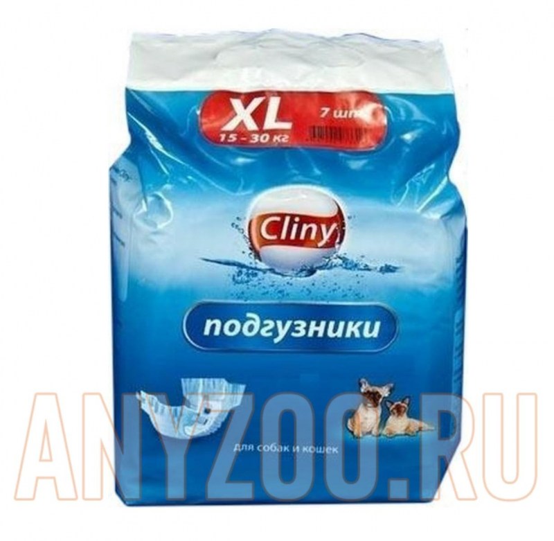 Клини подгузники д/собак и кошек 3-6кг размер s(10шт) Cliny