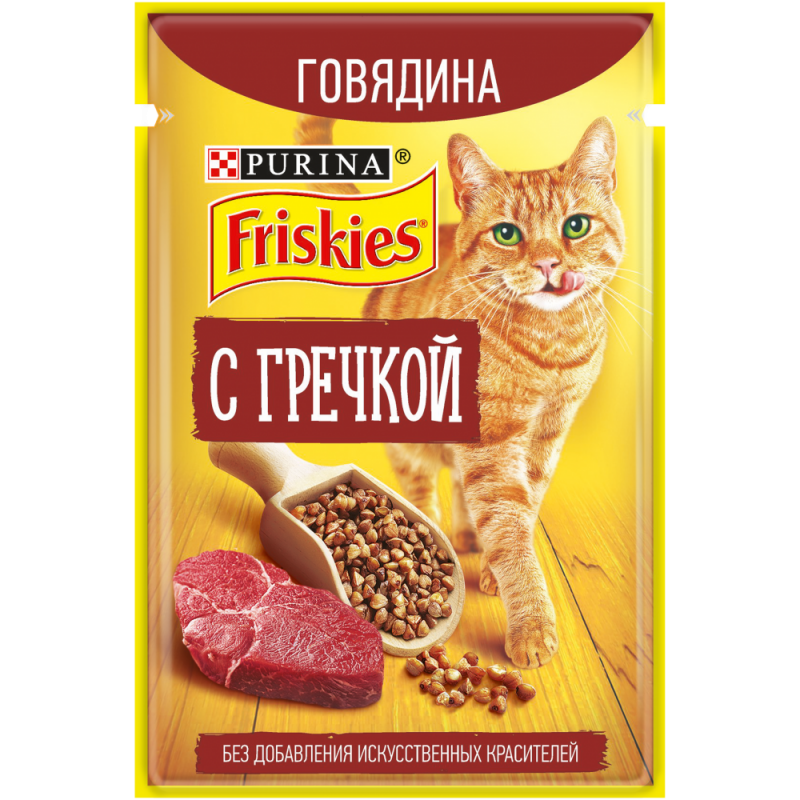 Корм для кошек friskies с говядиной 85 г