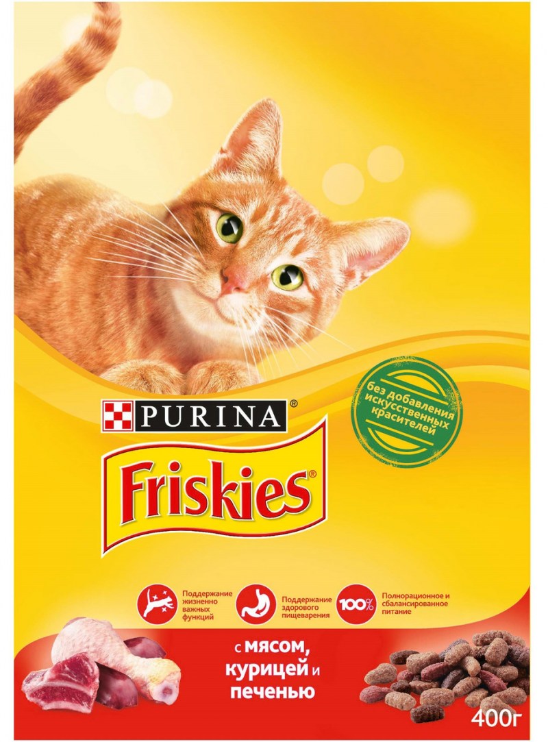 Friskies корм д/кошек мясо овощи 400г