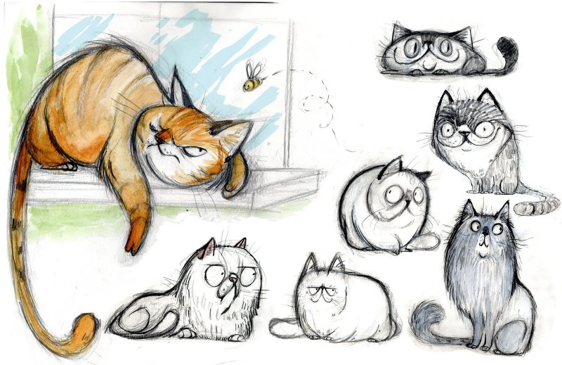 Кошка рисунок