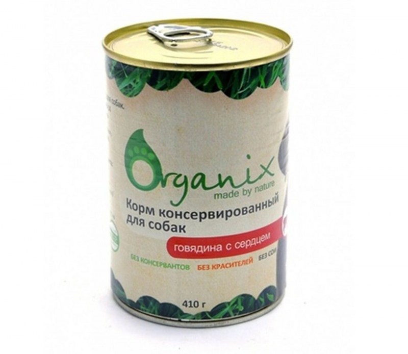 Корм для собак Organix (0.85 кг) 1 шт. Консервы для собак с говядиной и бараниной