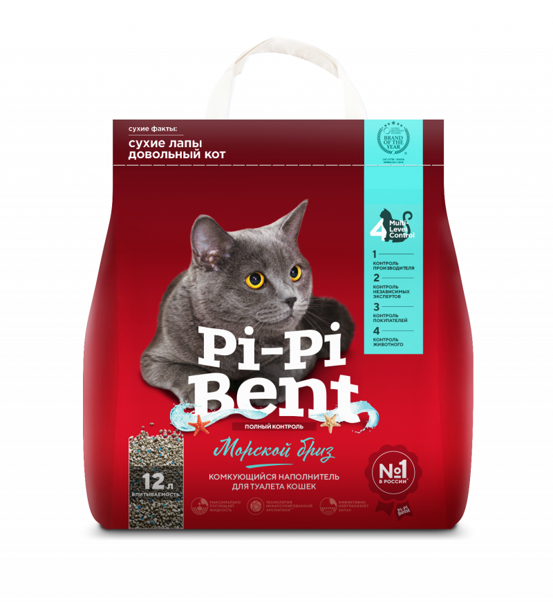 Pi-Pi-bent комкующийся наполнитель 12 л