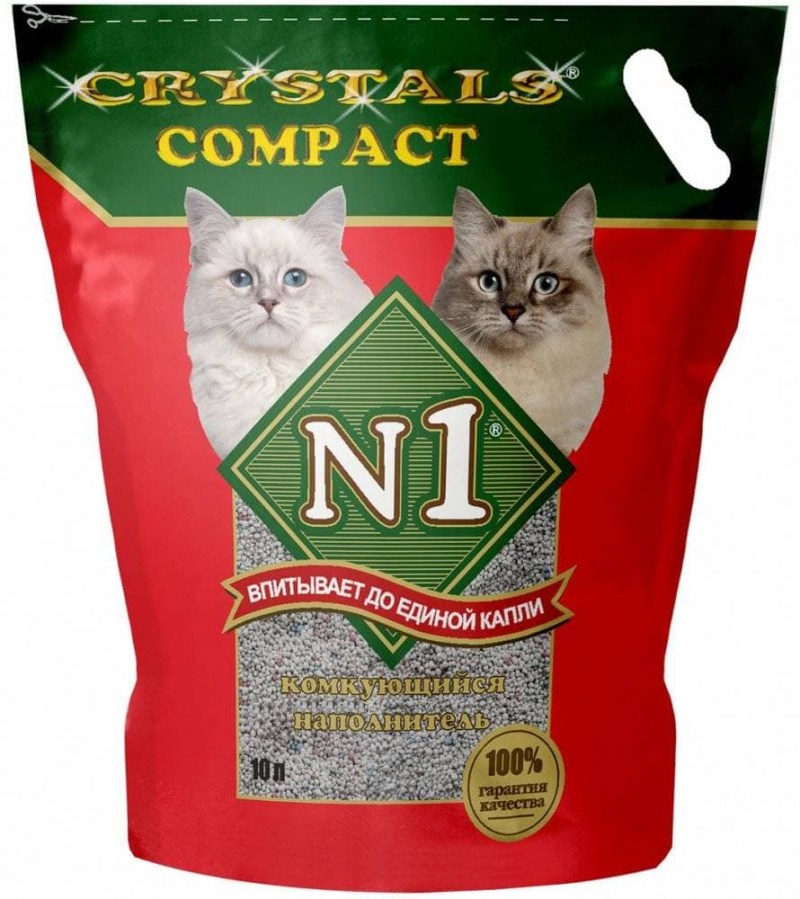 Комкующийся наполнитель n1 Crystals Compact 5 л
