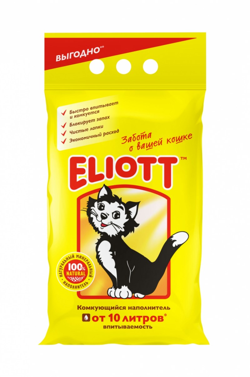 Наполнитель "Eliott" комкующийся 2,5кг