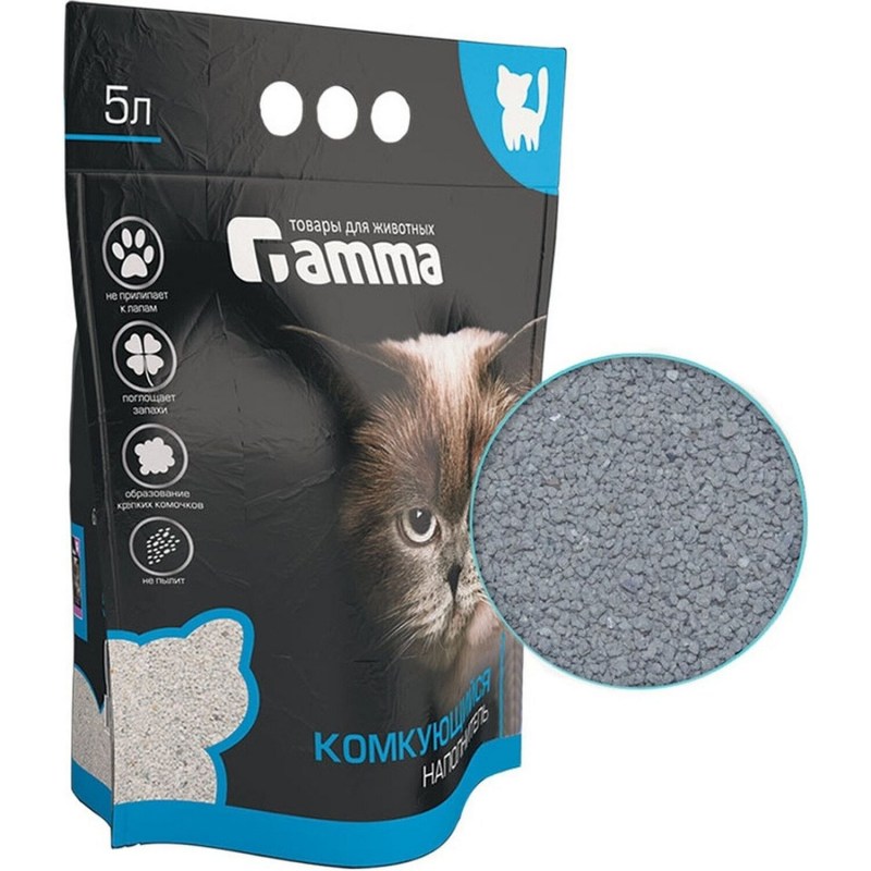 Наполнитель для кошачьих туалетов Gamma 5л, впитывающий