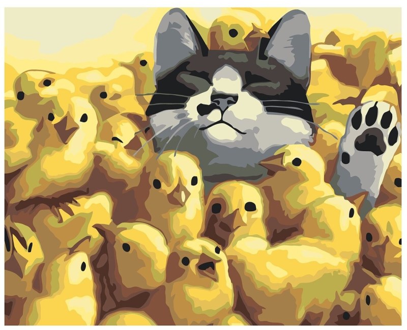 Кот и цыпленок